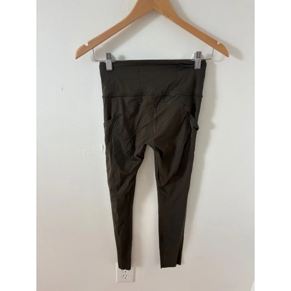 Lululemon Invigorate High-Rise Tight 25 Dark Olive Green Everlux Leggings Size 4